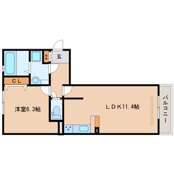 近鉄奈良駅 バス20分  西九条下車：停歩1分 3階の物件間取画像